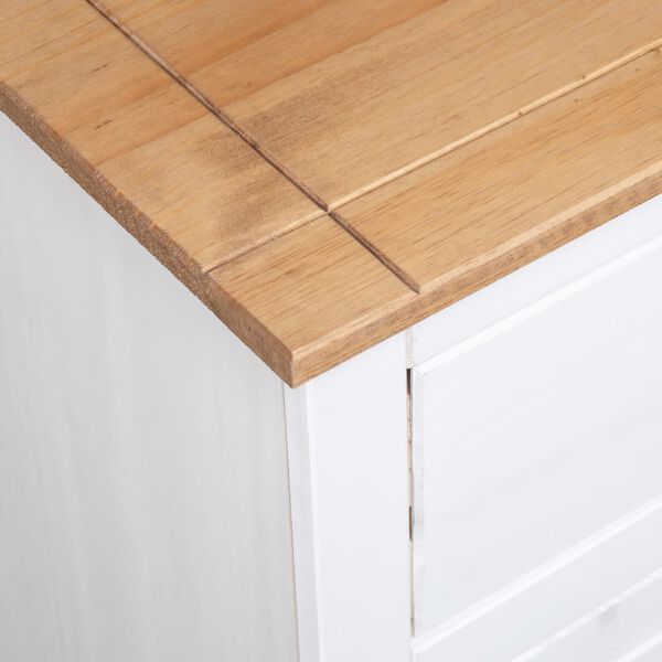 vidaXL Μπουφές Λευκός 135 x 40 x 80 εκ. από Ξύλο Πεύκου Σειρά Panama