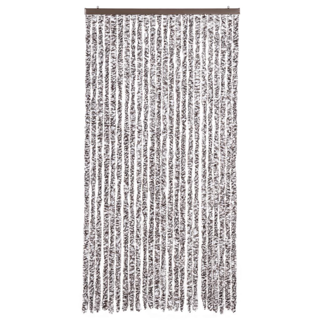 vidaXL Σήτα - Κουρτίνα Πόρτας Καφέ / Μπεζ 100 x 220 εκ. από Σενίλ