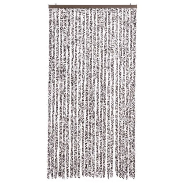 vidaXL Σήτα - Κουρτίνα Πόρτας Καφέ / Μπεζ 100 x 220 εκ. από Σενίλ