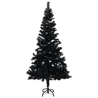 vidaXL Χριστουγεν. Δέντρο Προφωτισμένο Τεχνητό Βάση Μαύρο 120εκ PVC