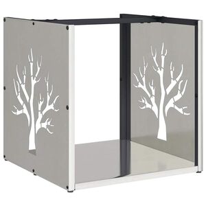 vidaXL Ραφιέρα Καυσόξυλων 40x40x40 εκ. από Ανοξείδωτο ατσάλι