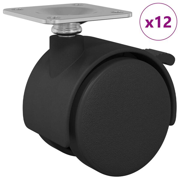 vidaXL &Tau;&rho;&omicron;&chi;ό&sigmaf; 12 pcs &Mu;&alpha;ύ&rho;&omicron; 39,5 x 39,5 x 37,8 &chi;&iota;&lambda;