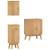 vidaXL Σετ Επίπλων Μπάνιου με συρτάρι 3 pcs Καφέ 114 x 43 x 73.5 εκ.