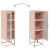 vidaXL Highboard Ροζ 36x39x123 cm Ατσάλι ψυχρής έλασης