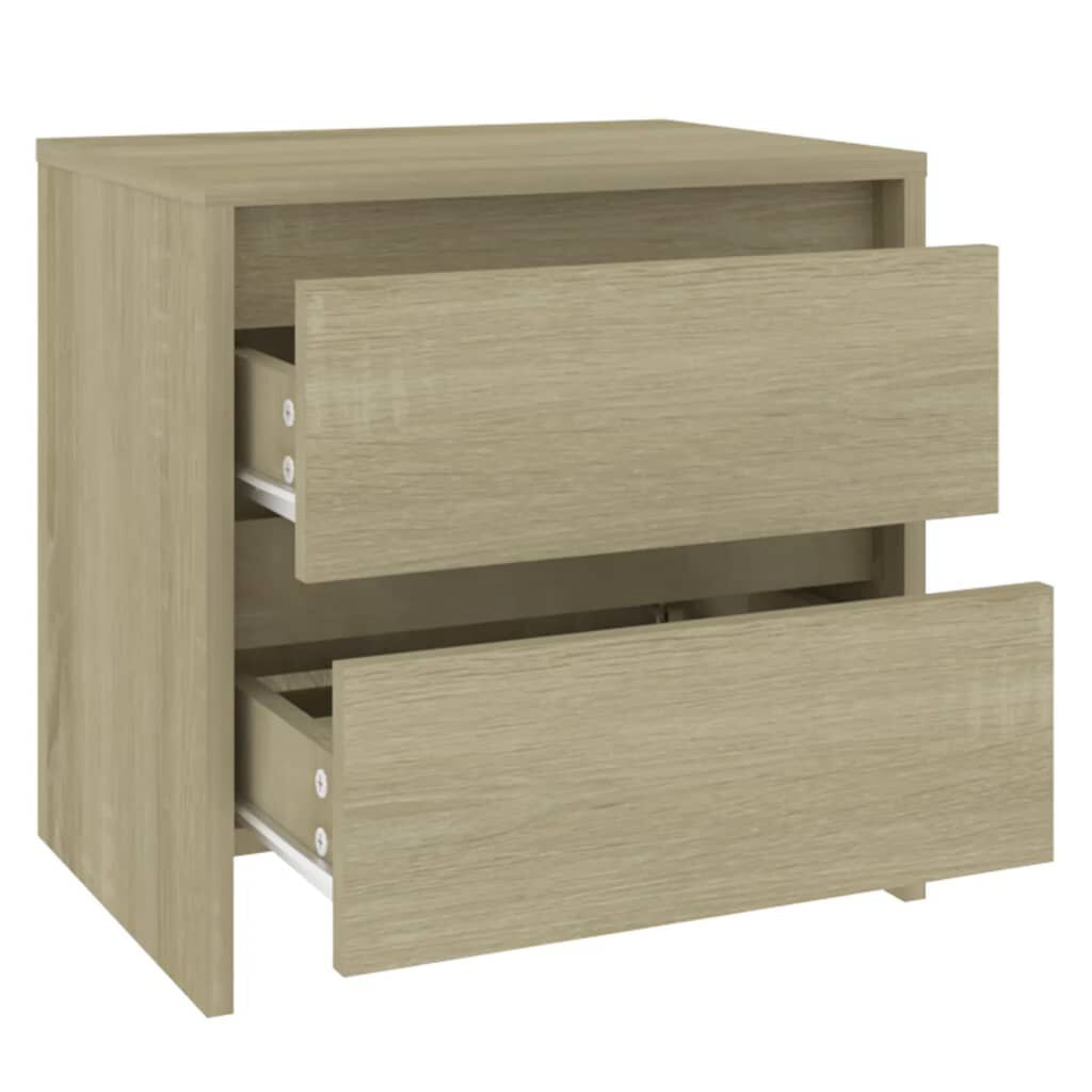 vidaXL Κομοδίνα 2 τεμ. Sonoma Δρυς 45x34,5x44,5 εκ. Επεξεργασμένο Ξύλο