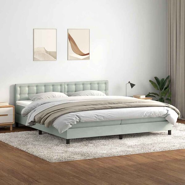 vidaXL &Kappa;&rho;&epsilon;&beta;ά&tau;&iota; Boxspring &mu;&epsilon; &Sigma;&tau;&rho;ώ&mu;&alpha; &Alpha;&nu;&omicron;&iota;&chi;&tau;ό &Gamma;&kappa;&rho;&iota; 180x210 &epsilon;&kappa;. &Beta;&epsilon;&lambda;&omicron;ύ&delta;&iota;&nu;&omicron;