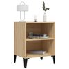 vidaXL Κομοδίνο Sonoma Δρυς 40 x 30 x 50 εκ. με Μεταλλικά Πόδια