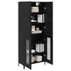 vidaXL Highboard &Mu;&alpha;ύ&rho;&eta; &Omicron;&xi;&upsilon;ά 69,5 x 34 x 180 &epsilon;&kappa;. &Epsilon;&pi;&epsilon;&xi;&epsilon;&rho;&gamma;&alpha;&sigma;&mu;έ&nu;&omicron; &xi;ύ&lambda;&omicron;