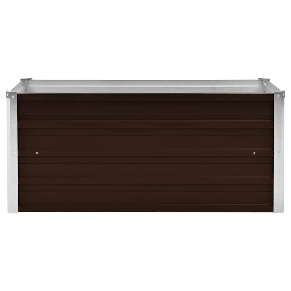 vidaXL Ζαρντινιέρα Υπερυψωμένη Καφέ 100x40x45 εκ. Γαλβανισμ. Χάλυβας