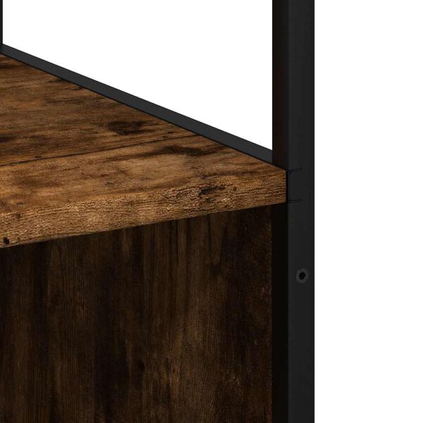 vidaXL Ντουλάπι μπάνιου καπνιστή βελανιδιά 35x37,5x166 cm