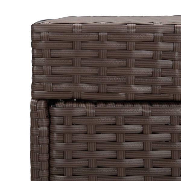 vidaXL Κάδος Απορριμάτων Καφέ 40 x 40 x 80 εκ. από Συνθετικό Ρατάν