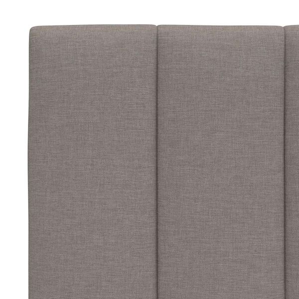 vidaXL Σκελετός Κρεβατιού Χωρίς Στρώμα Taupe 200x200 εκ.Υφασμάτινο