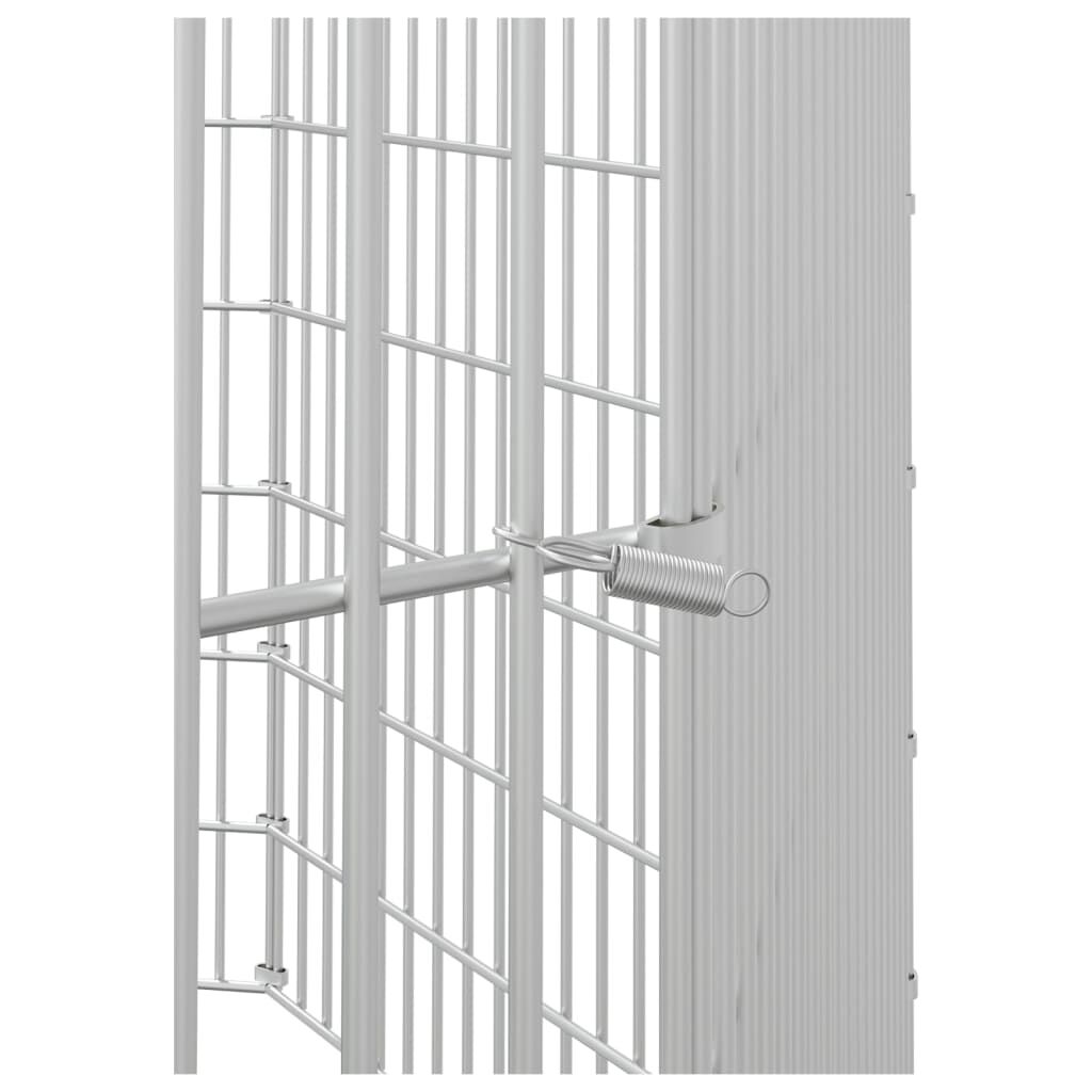 vidaXL Περίφραξη Ζώων Ελεύθερης Βοσκής 8 Πάνελ 54x60 εκ. Γαλβ. Σίδερο