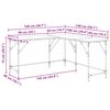 vidaXL Γραφείο Καπνιστή Δρυς 149x149x75 εκ. από Επεξεργασμένο Ξύλο