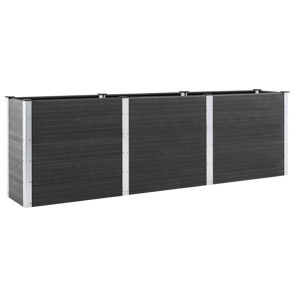 vidaXL Ζαρντινιέρα Υπερυψωμένη Γκρι 300 x 100 x 91 εκ. από WPC