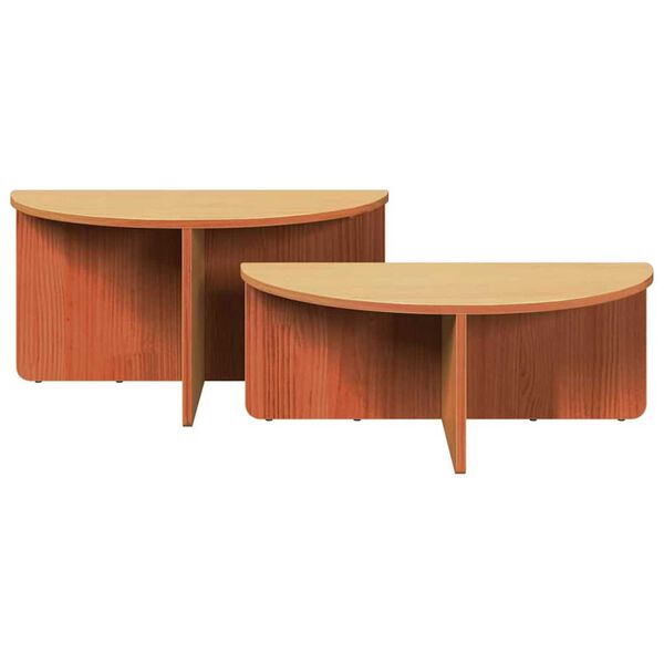 vidaXL Τραπεζάκι σαλονιού 2 pcs Καφέ κεριού 79 x 39.5 x 40 εκ