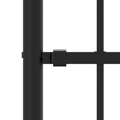 vidaXL Φράχτης με Ακίδες Μαύρος 115 εκ. Ατσάλι Ηλεκτροστ. Βαφή Πούδρας