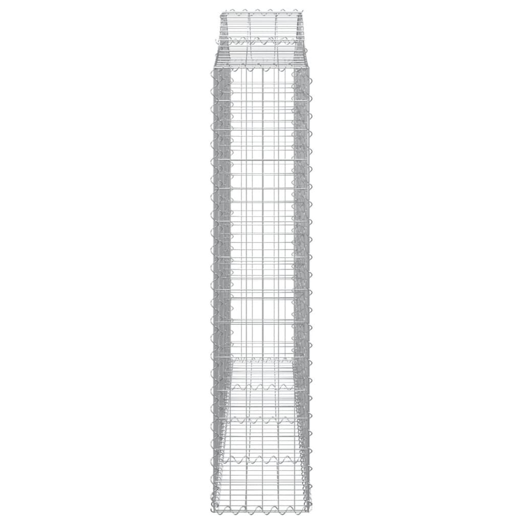 vidaXL Συρματοκιβώτια Τοξωτά 6 τεμ. 200x30x140/160 εκ. Γαλβαν. Ατσάλι