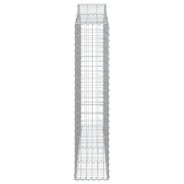 vidaXL Συρματοκιβώτια Τοξωτά 6 τεμ. 200x30x140/160 εκ. Γαλβαν. Ατσάλι