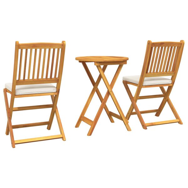 vidaXL Σετ Μπιστρό Κήπου 3 pcs Καφέ Μασίφ ξύλο ακακίας