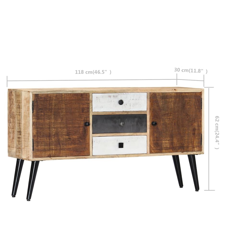 vidaXL Μπουφές 118 x 30 x 62 εκ. από Μασίφ Ξύλο Μάνγκο