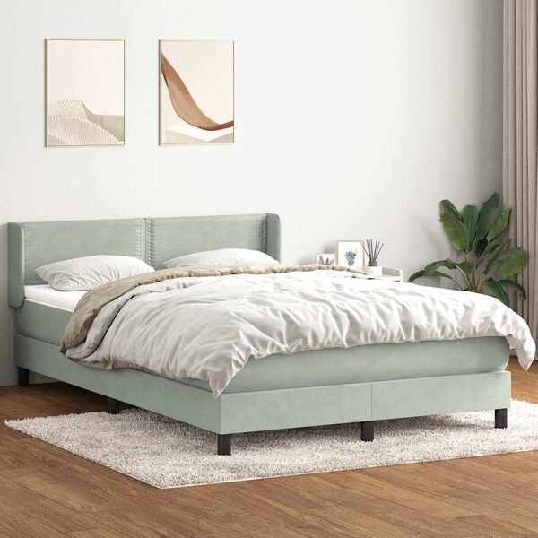 vidaXL &Kappa;&rho;&epsilon;&beta;ά&tau;&iota; Boxspring &mu;&epsilon; &Sigma;&tau;&rho;ώ&mu;&alpha; &Alpha;&nu;&omicron;&iota;&chi;&tau;ό &Gamma;&kappa;&rho;&iota; 140x210 &epsilon;&kappa;. &Beta;&epsilon;&lambda;&omicron;ύ&delta;&iota;&nu;&omicron;