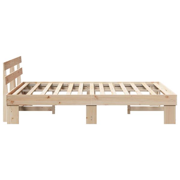 vidaXL Σκελετός Κρεβατιού Καφέ 160 x 200 cm Μασίφ ξύλο πεύκου