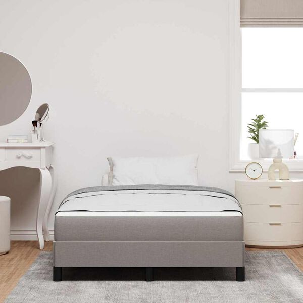 vidaXL Κρεβάτι με ελατήρια με στρώμα Taupe 120 x 190 cm ύφασμα