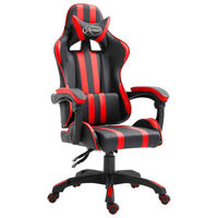 vidaXL Καρέκλα Gaming Κόκκινη από Συνθετικό Δέρμα