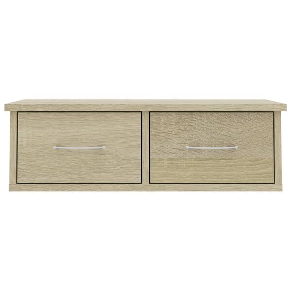 vidaXL Ράφι Τοίχου με Συρτάρια Sonoma Δρυς 60x26x18,5 εκ. Επεξ. Ξύλο