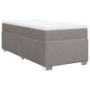 vidaXL Κρεβάτι Boxspring με Στρώμα Taupe 80x200 εκ. Υφασμάτινο