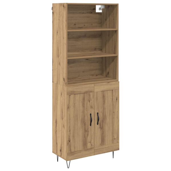 vidaXL Highboard 2 pcs Artisan Oak &Epsilon;&pi;&epsilon;&xi;&epsilon;&rho;&gamma;&alpha;&sigma;&mu;έ&nu;&omicron; &xi;ύ&lambda;&omicron;