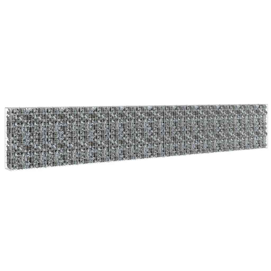 vidaXL Συρματοκιβώτιο Τοίχος 600x30x100 εκ. Γαλβαν.Χάλυβας + Καλύμματα