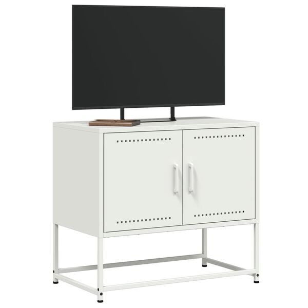vidaXL Έπιπλο Τηλεόρασης Λευκό 68,5x39x60,5 εκ. από Ατσάλι