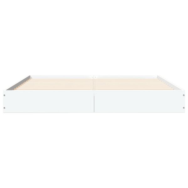 vidaXL Πλαίσιο Κρεβατιού Λευκό 140 x 200 εκ. Επεξεργ. Ξύλο