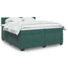 vidaXL Κρεβάτι Boxspring με Στρώμα Σκούρο Πράσινο 200x200εκ. Βελούδινο