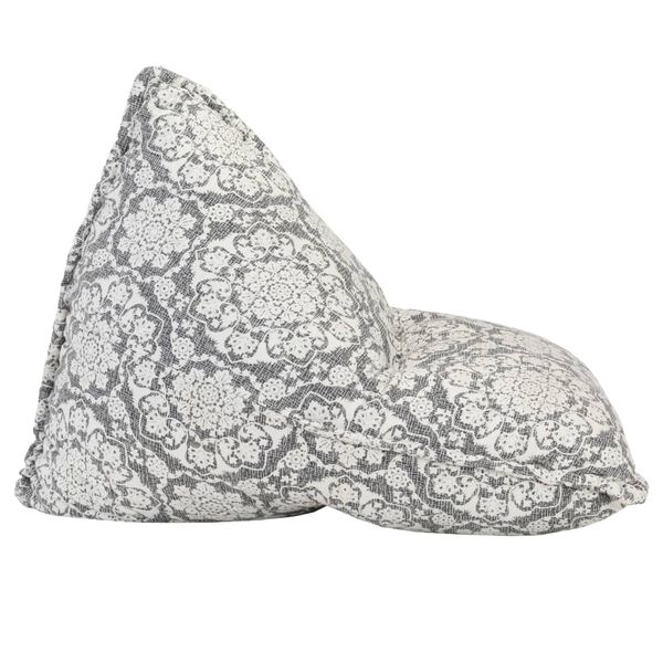 vidaXL Πουφ Πολυθρόνα Ανοιχτό Γκρι Patchwork Υφασμάτινο