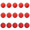 vidaXL Σετ Χριστουγεννιάτικων Στρογγυλών Μπαλίτσων 15 pcs Κόκκινο XL
