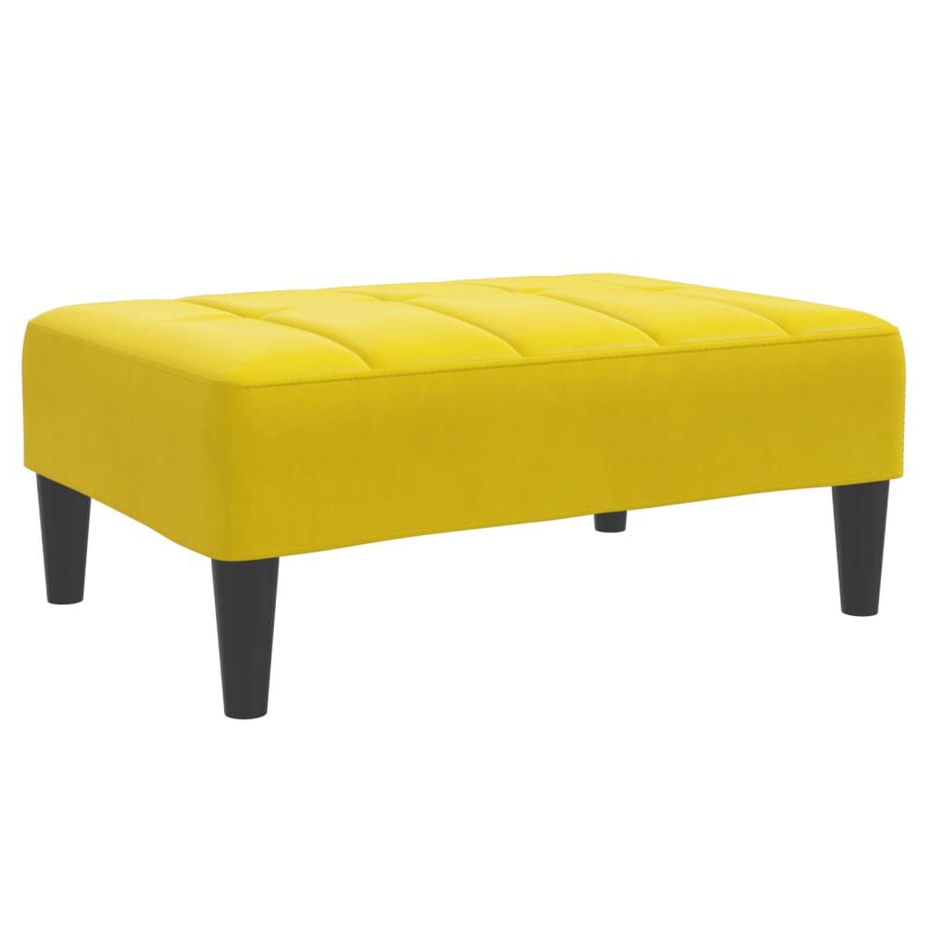 vidaXL Σκαμπό/Υποπόδιο Κίτρινο 77x55x31 εκ. Βελούδινο