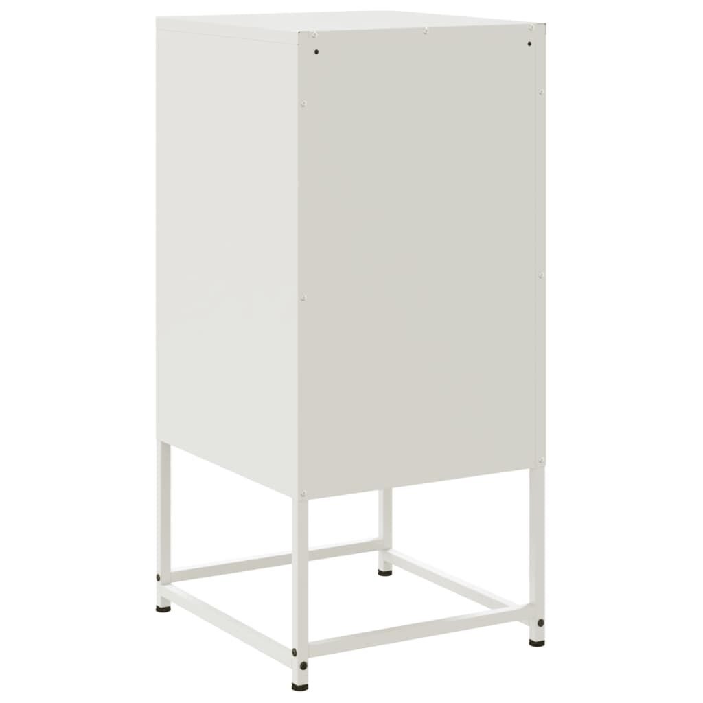 vidaXL Κομοδίνο Λευκό 36 x 39 x 78 εκ. από Χάλυβα