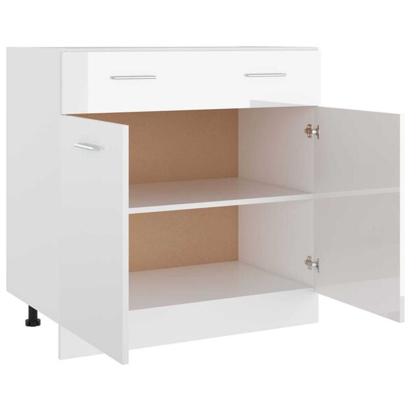vidaXL Ντουλάπι Νεροχύτη Lyon Γυαλιστερό Λευκό 80x46x81,5εκ.