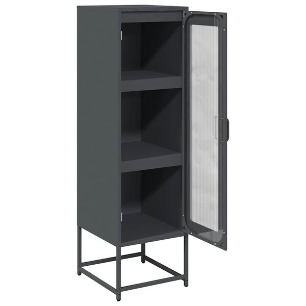 vidaXL Highboard Ανθρακί 36x39x123 cm Ατσάλι ψυχρής έλασης
