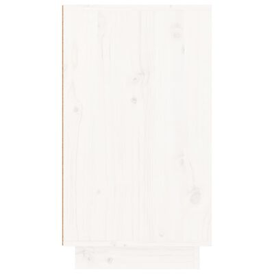 vidaXL Παπουτσοθήκη Λευκή 110 x 34 x 61 εκ. από Μασίφ Ξύλο Πεύκου
