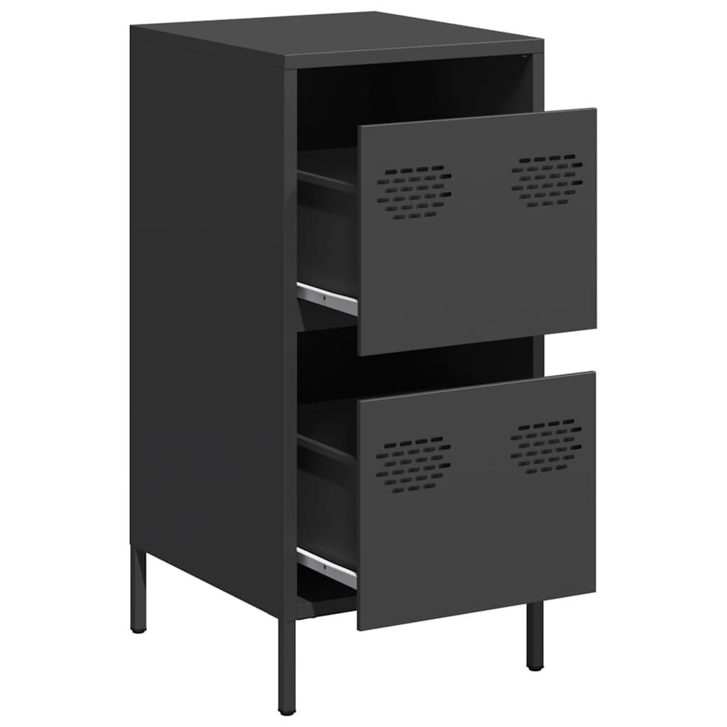 vidaXL Ντουλάπι Μαύρο 35x39x73,5 εκ. από Χάλυβα Ψυχρής Έλασης