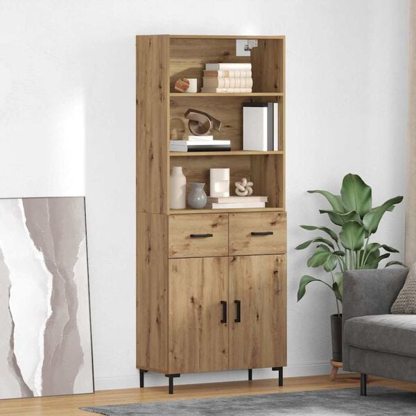 vidaXL Highboard Artisan Oak 69,5 x 34 x 180 &epsilon;&kappa;. &Epsilon;&pi;&epsilon;&xi;&epsilon;&rho;&gamma;&alpha;&sigma;&mu;έ&nu;&omicron; &xi;ύ&lambda;&omicron;