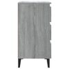 vidaXL Κομοδίνα 2 τεμ. Γκρι Sonoma 40 x 35 x 69 εκ. με Μεταλλικά Πόδια