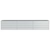 vidaXL Ζαρντινιέρα Υπερυψωμένη Ασημί 240x40x45 εκ. Γαλβανισμ. Χάλυβας