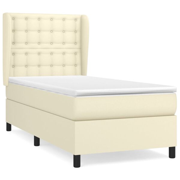 vidaXL &Kappa;&rho;&epsilon;&beta;ά&tau;&iota; Boxspring &mu;&epsilon; &Sigma;&tau;&rho;ώ&mu;&alpha; &Kappa;&rho;&epsilon;&mu; 90x200 &epsilon;&kappa;. &alpha;&pi;ό &Sigma;&upsilon;&nu;&theta;&epsilon;&tau;&iota;&kappa;ό &Delta;έ&rho;&mu;&alpha;