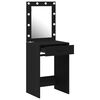 vidaXL Κομοδίνο Μαύρη δρυς 50 x 41 x 135 εκ Επεξεργασμένο ξύλο