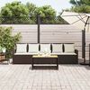 vidaXL &Kappa;&alpha;&nu;&alpha;&pi;έ&sigmaf; &kappa;ή&pi;&omicron;&upsilon; 5&theta;έ&sigma;&iota;&omicron;&sigmaf; &mu;&epsilon; &mu;&alpha;&xi;&iota;&lambda;ά&rho;&iota;&alpha; Brown Poly Rattan